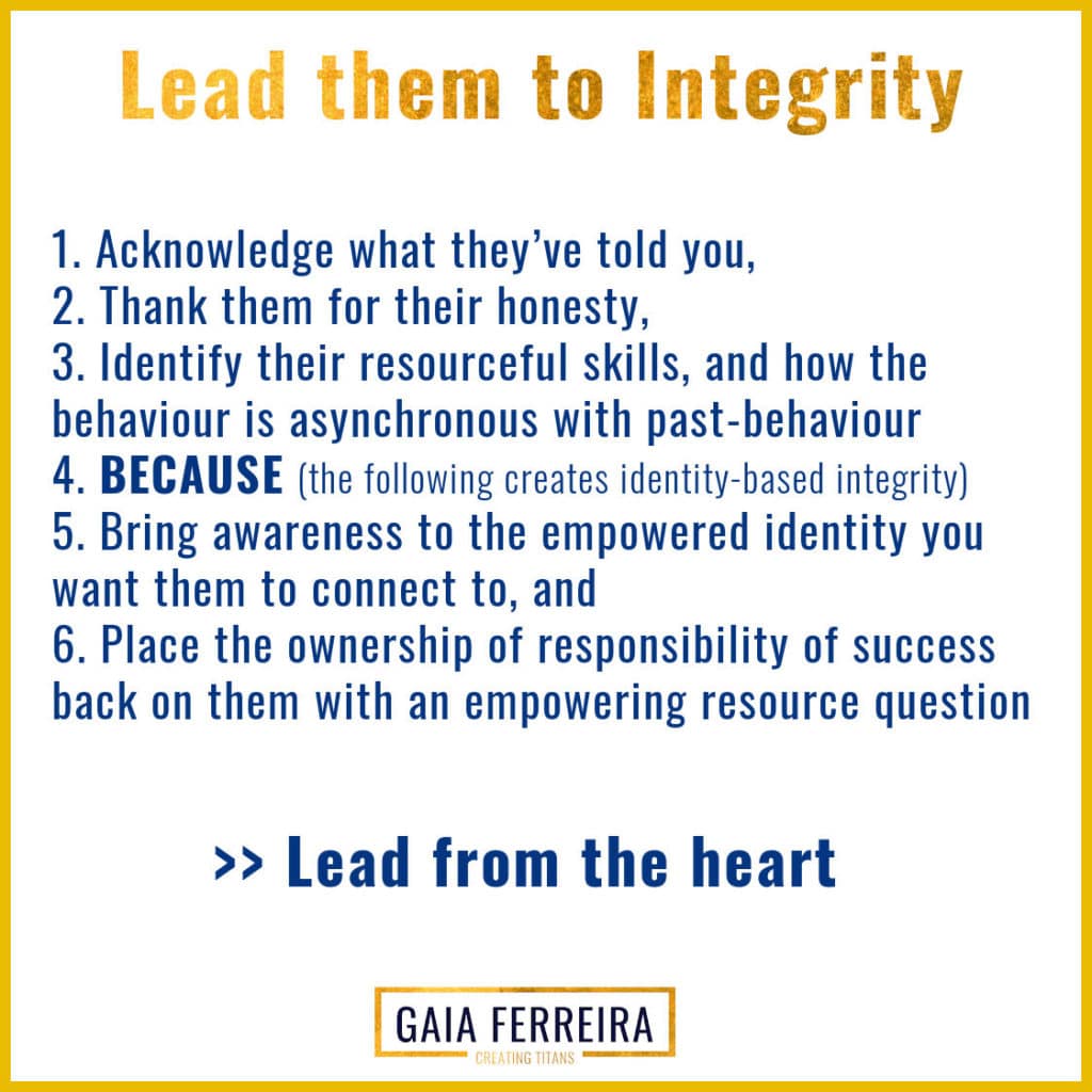 Lead them to integridty